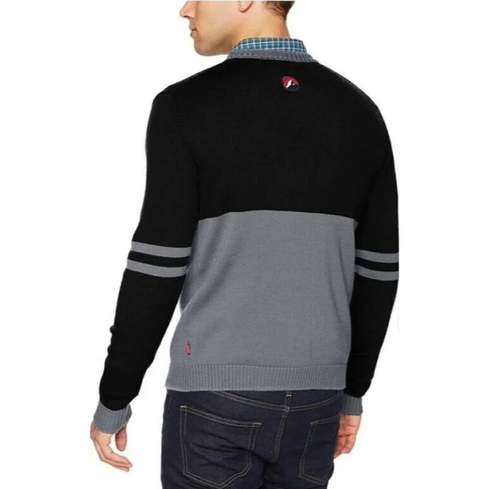 Mountain Khakis POW XVIII Knit Merino Wool Crew Sweater Mens Small Black